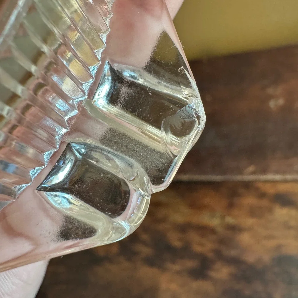 Vintage Clear Glass Ashtray Rectangle Cigarette Trinket Coin Holder‎
